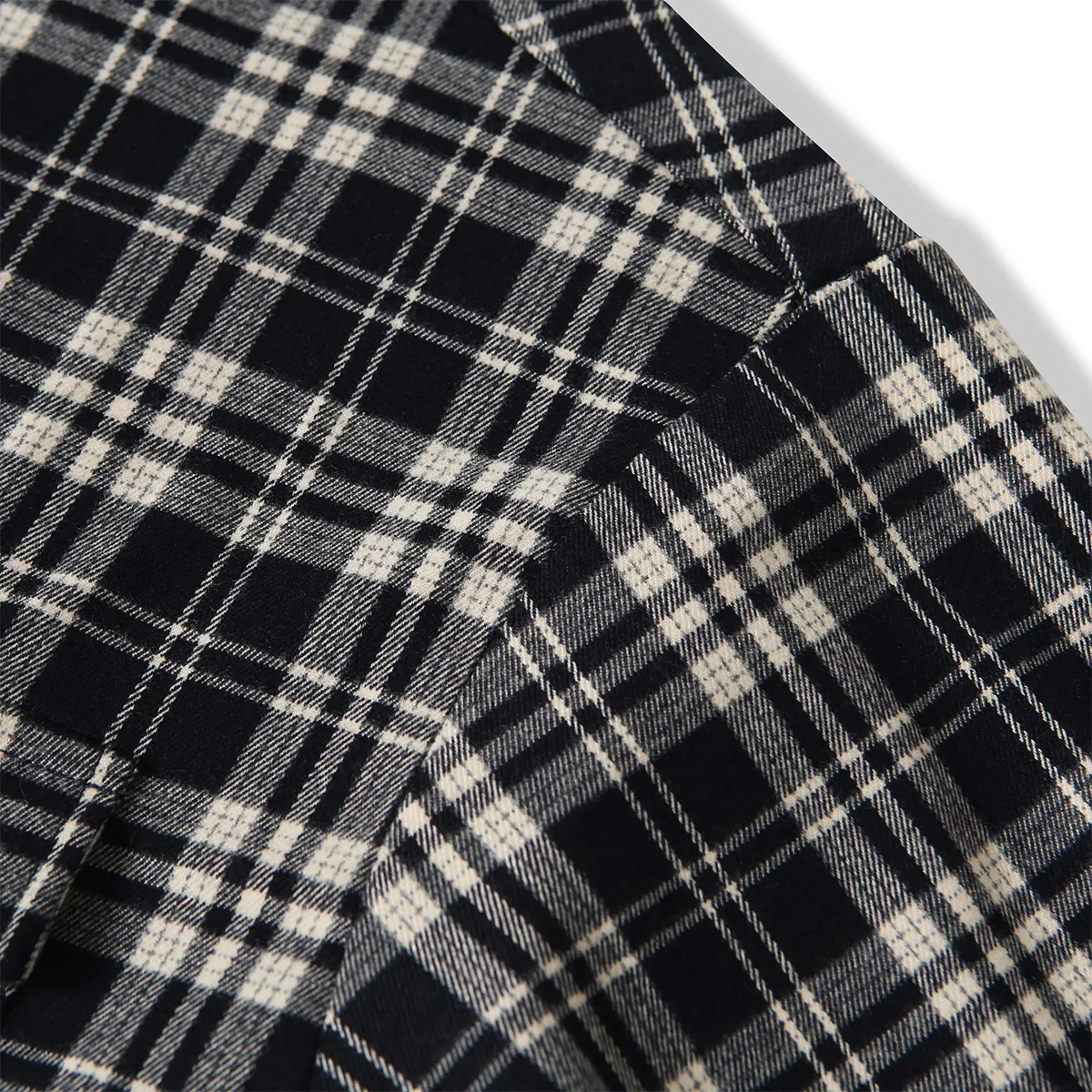 Jiayi Library Men's  Spring American Retro Cleanfit Patchwork Plaid Shirt Black And White Plaid Shirt Simple display picture 10