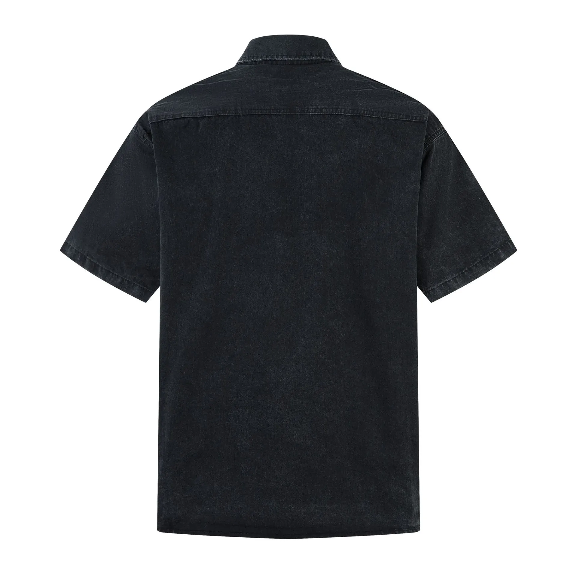 Jiayiku Men's  Summer New American-style Washed Old Shirt Short-sleeved Workwear Jacket Vintage Ins Trendy display picture 4