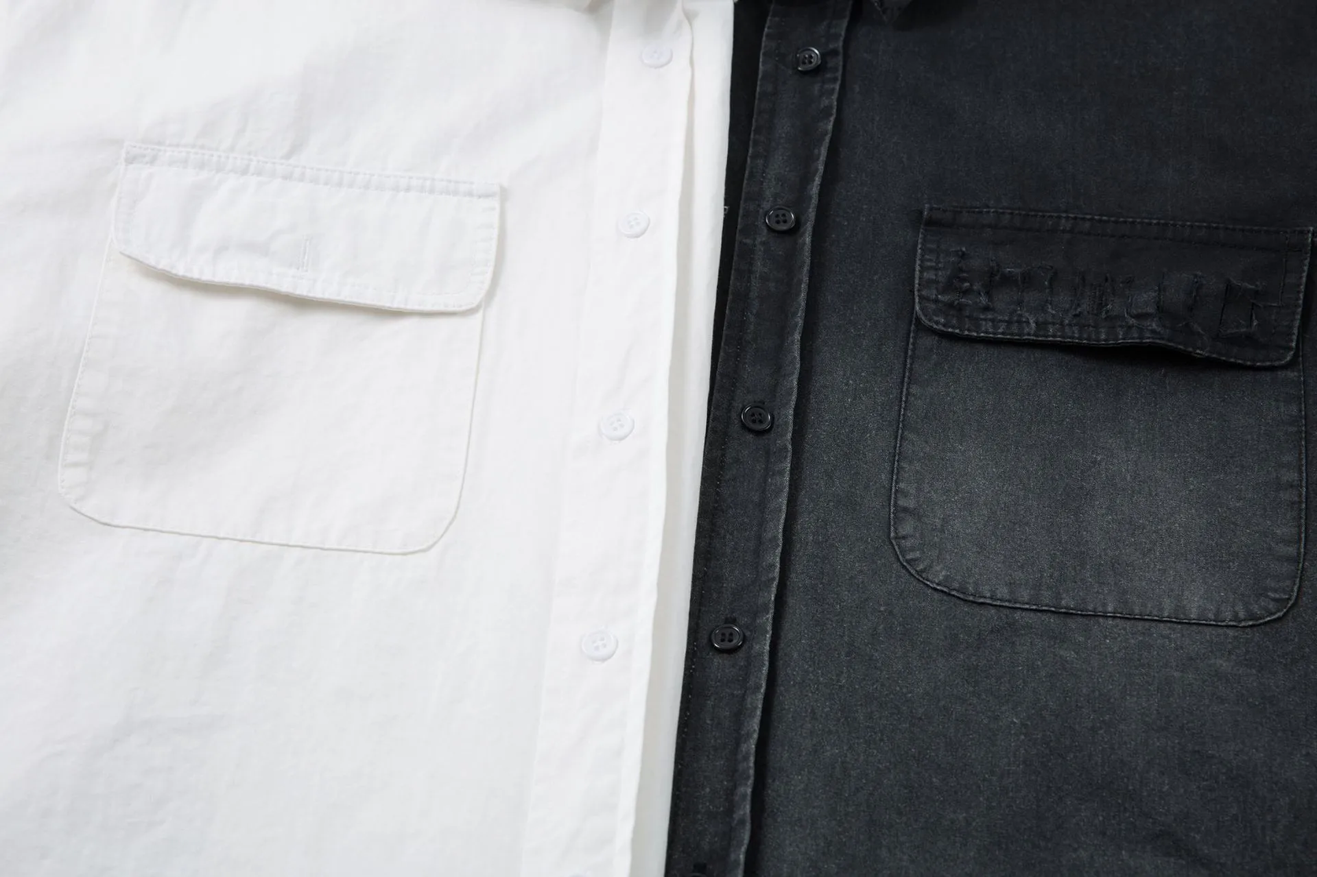 Jiayiku Men's  Summer New American-style Washed Old Shirt Short-sleeved Workwear Jacket Vintage Ins Trendy display picture 7