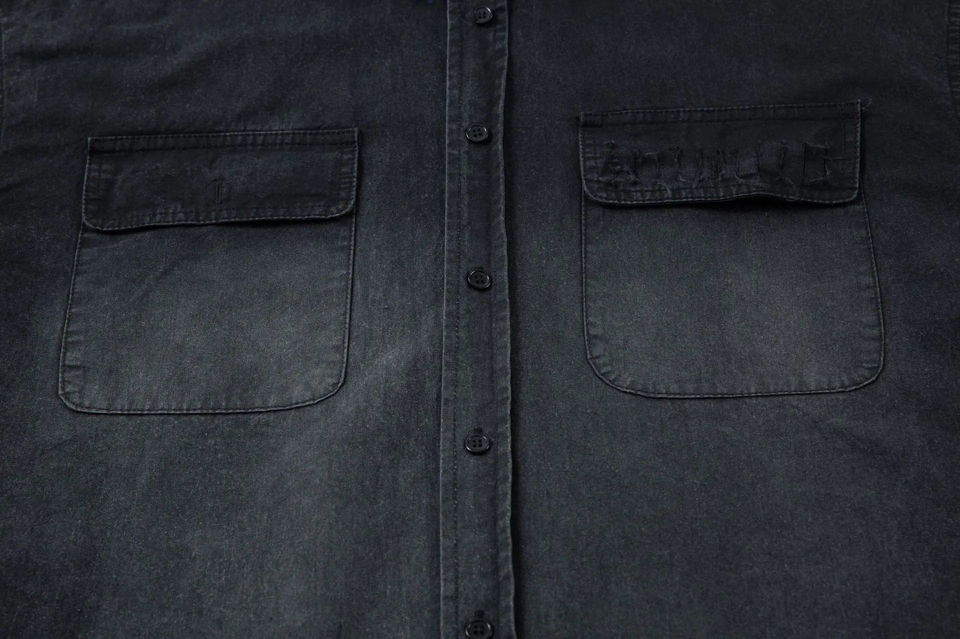 Jiayiku Men's  Summer New American-style Washed Old Shirt Short-sleeved Workwear Jacket Vintage Ins Trendy display picture 10
