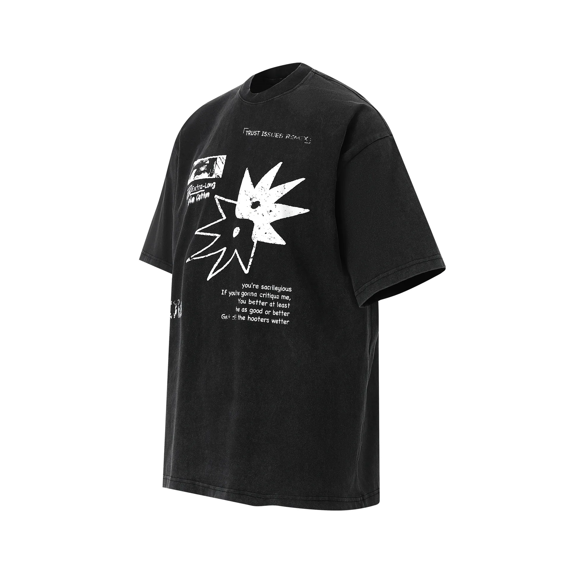 Jiayiku Men's  Summer New American Retro Fashion Brand Washed T-shirt Cotton Loose Half Sleeve High-grade Sense display picture 3