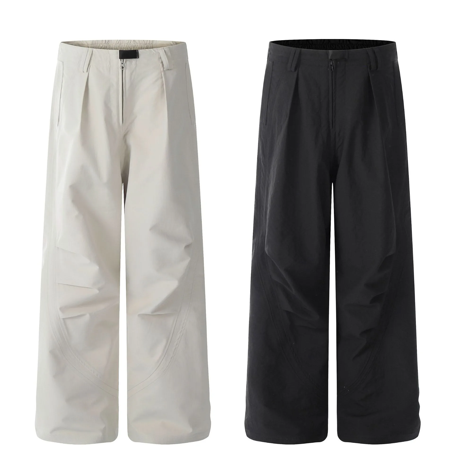 Jiayiku Trendy Brand  New American Style Retro Paratrooper Scimitar Casual Pants Men's And Women's Loose Pants With Wide Legs display picture 2