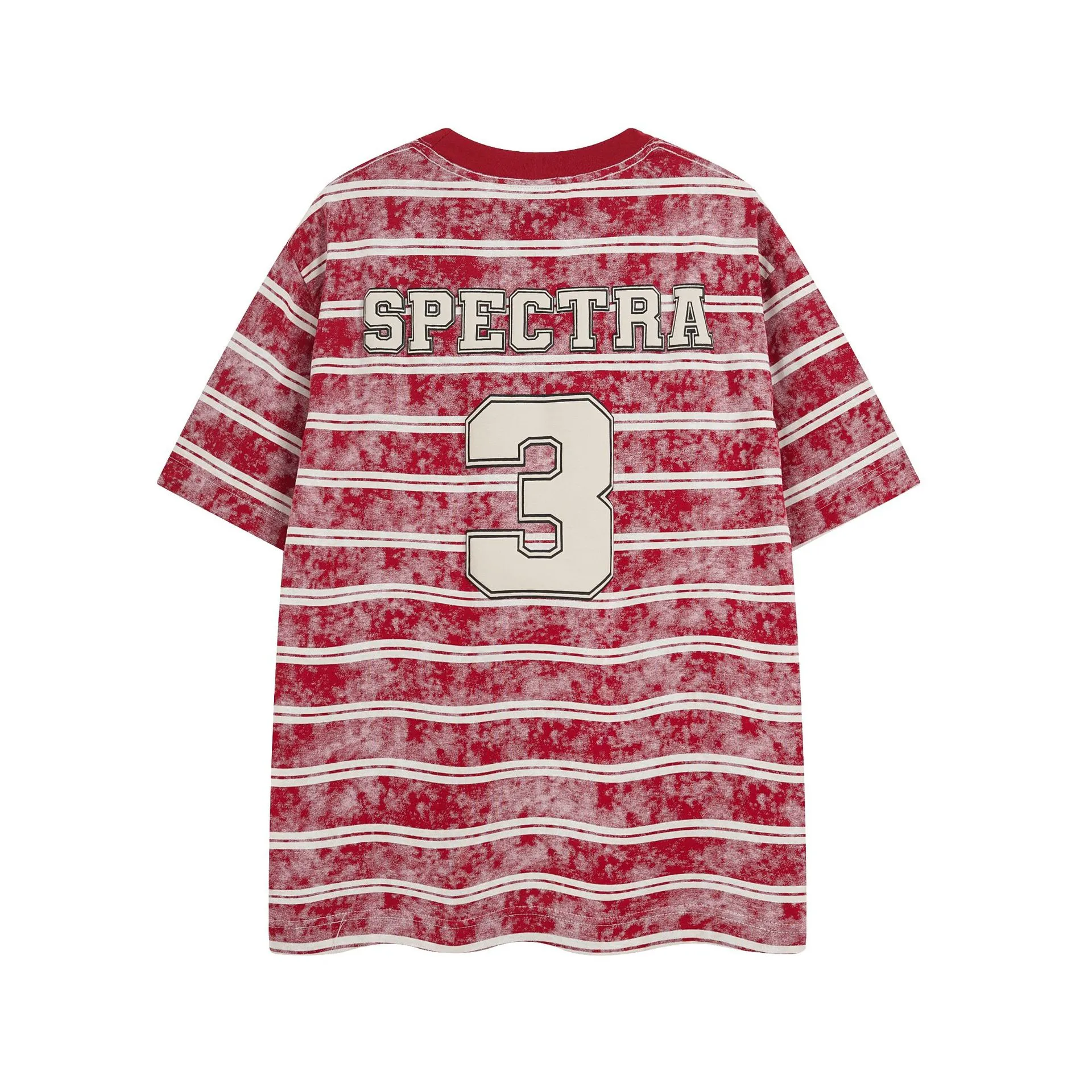 Jiayiku Men's  Summer American Jersey Retro Fashion Brand Heavy 300g Graffiti Stripe Short Sleeve T-shirt Men display picture 8