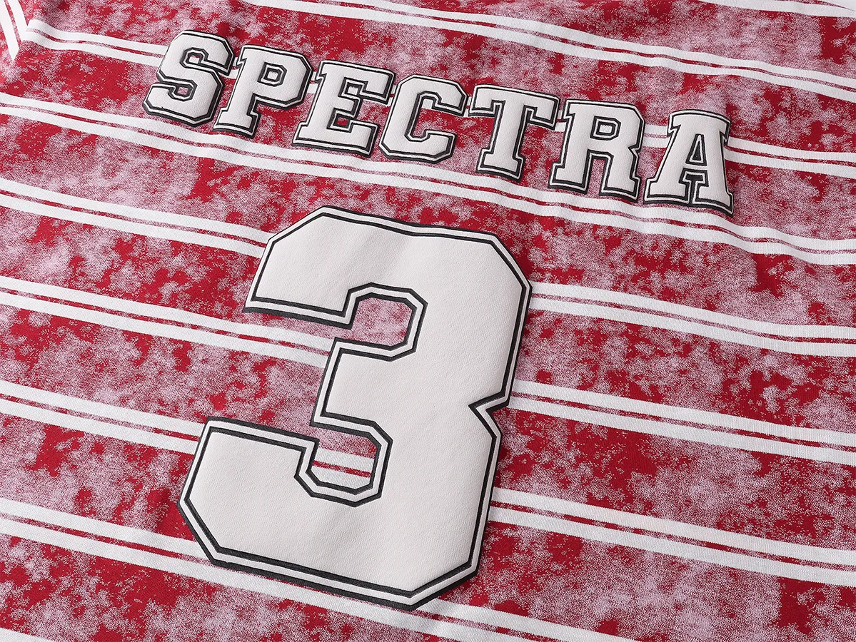 Jiayiku Men's  Summer American Jersey Retro Fashion Brand Heavy 300g Graffiti Stripe Short Sleeve T-shirt Men display picture 30