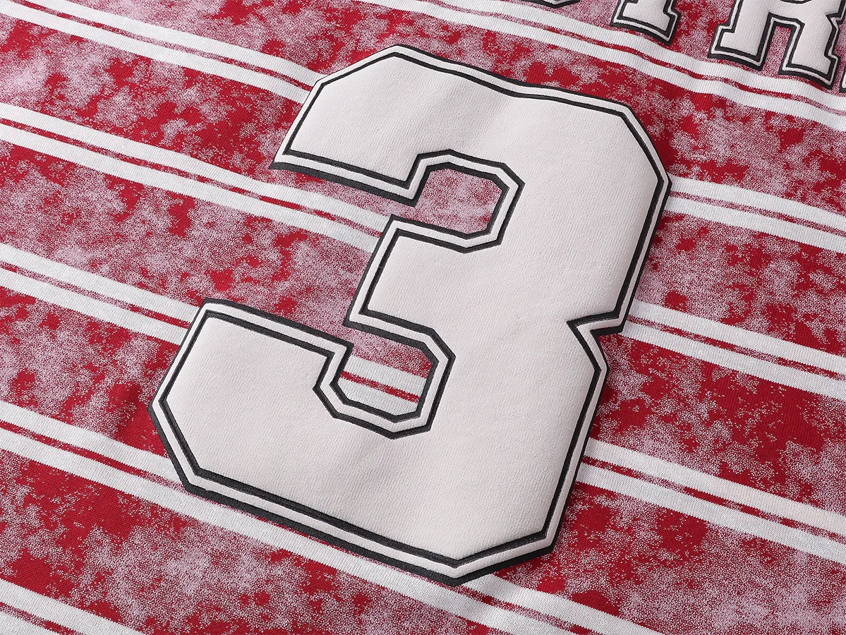 Jiayiku Men's  Summer American Jersey Retro Fashion Brand Heavy 300g Graffiti Stripe Short Sleeve T-shirt Men display picture 31