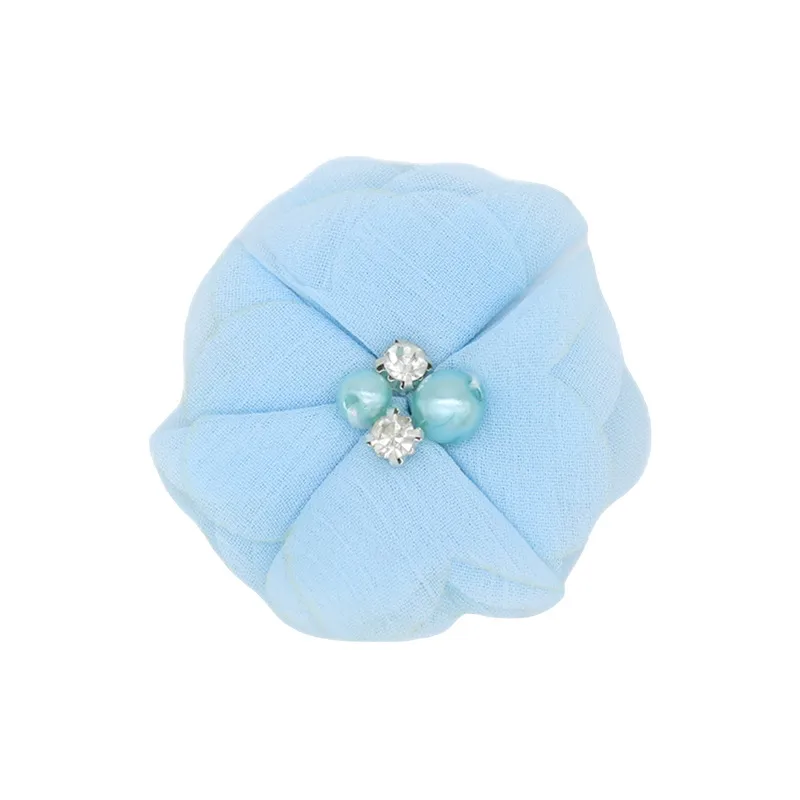 Handmade Chiffon Flower 6cm Hand-stitched Pearl Rhinestone Fabric Flower DIY Corsage Flower Head Flower Shoes And Hats Clothing Accessories display picture 14