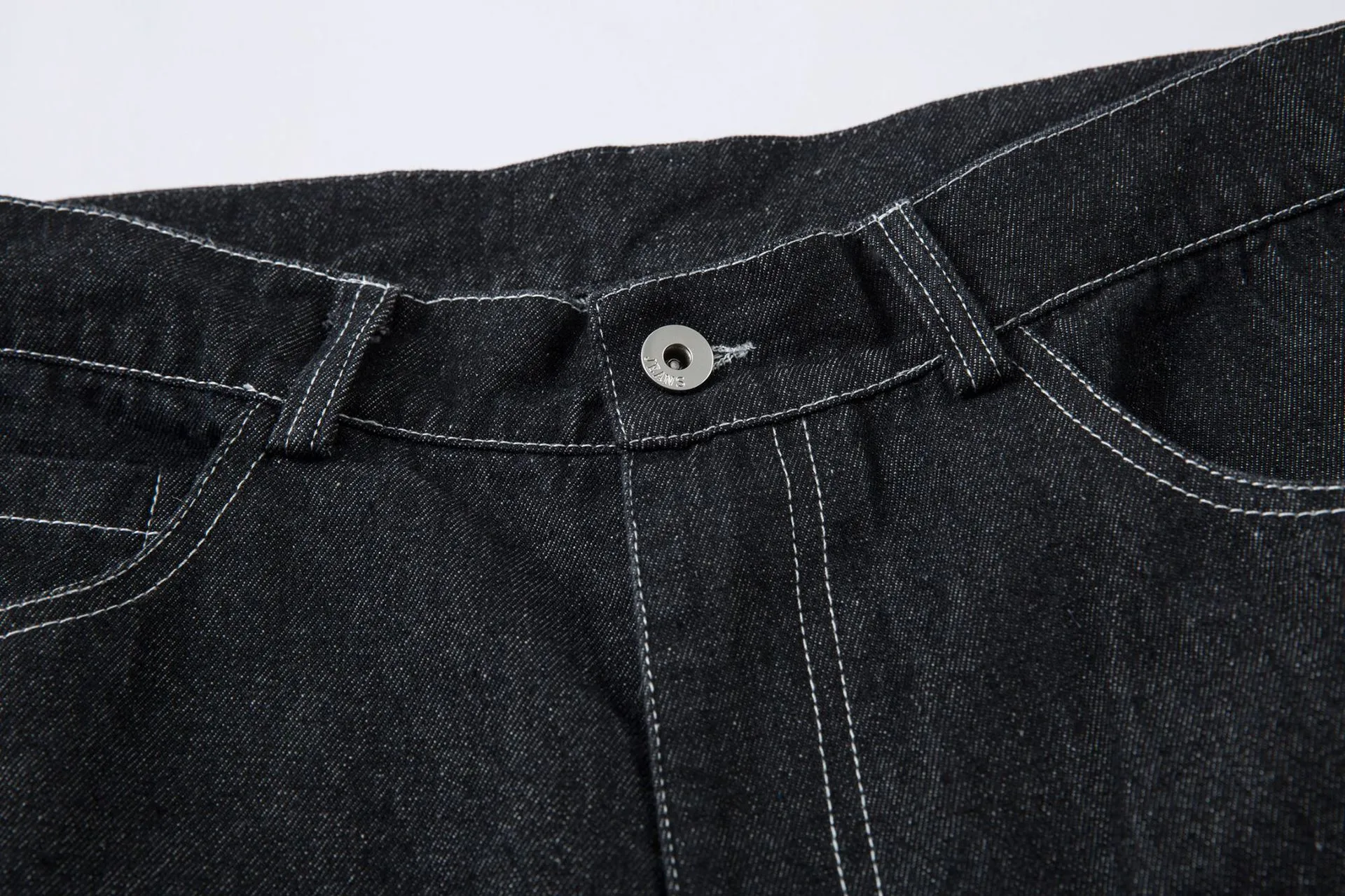 Jiayiku Men's  New Jeans American High Street RO Style Advanced Embroidered Jeans Wide Leg Pants display picture 13