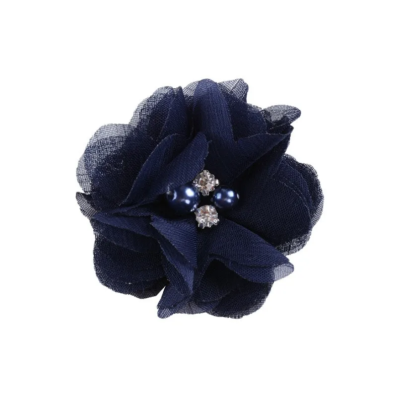 Handmade Chiffon Flower 6cm Hand-stitched Pearl Rhinestone Fabric Flower DIY Corsage Flower Head Flower Shoes And Hats Clothing Accessories display picture 25
