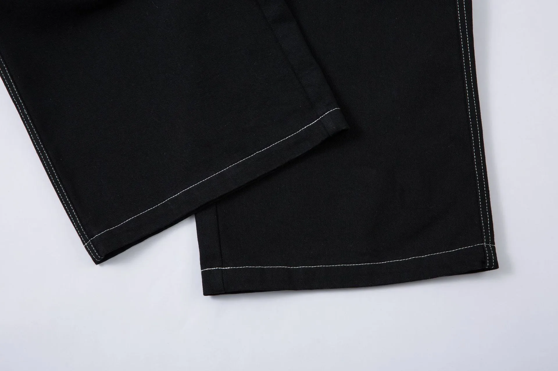 Jiayiku Men's  New Jeans American High Street RO Style Advanced Embroidered Jeans Wide Leg Pants display picture 19