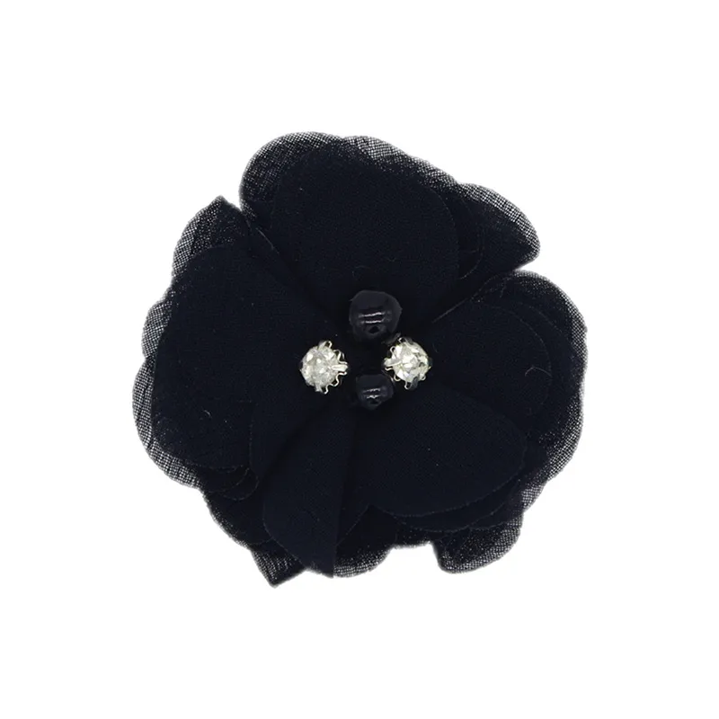 Handmade Chiffon Flower 6cm Hand-stitched Pearl Rhinestone Fabric Flower DIY Corsage Flower Head Flower Shoes And Hats Clothing Accessories display picture 27