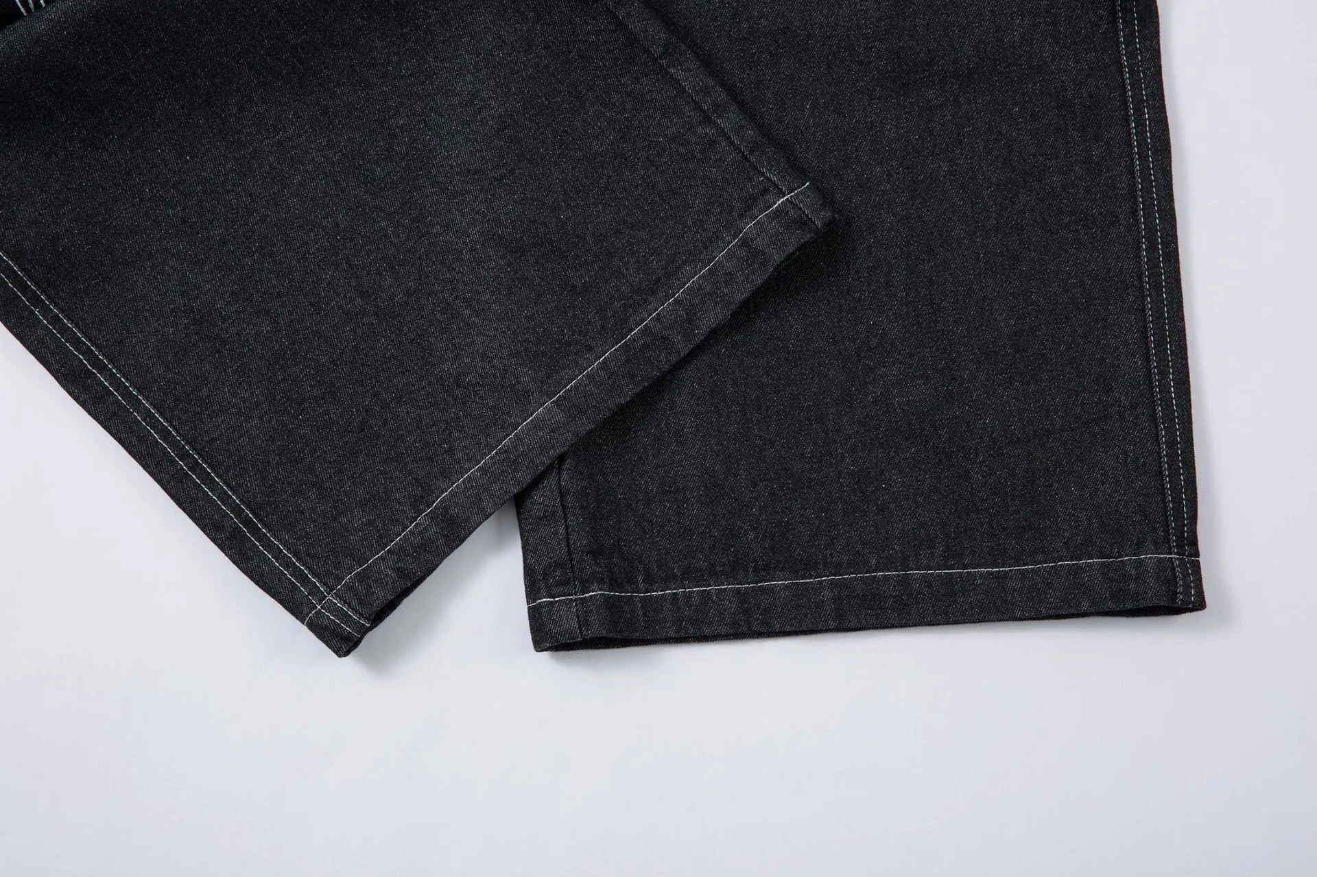 Jiayiku Men's  New Jeans American High Street RO Style Advanced Embroidered Jeans Wide Leg Pants display picture 20
