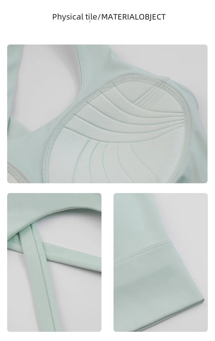 New High Strength Sports Underwear Fixed Chest Pad Beautiful Back Fitness Yoga Suit Running Bra Mid-length Vest display picture 7