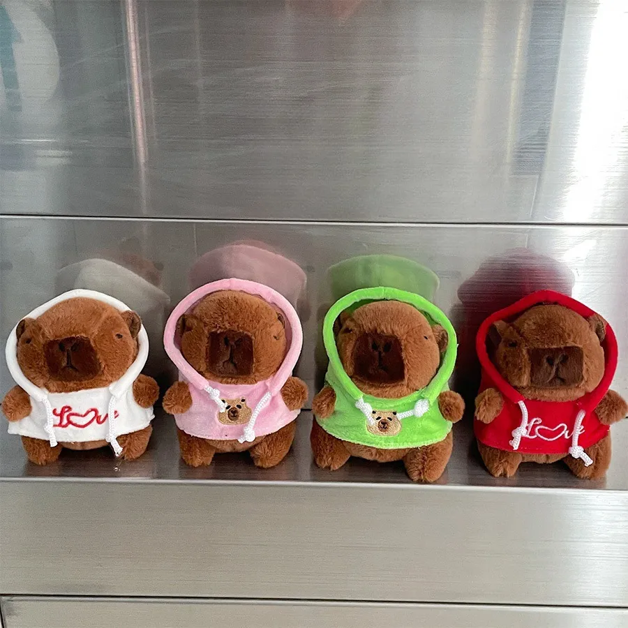 Cute LOVE Sweater Capybara Doll Creative Kappibala Doll Cross-dressing Toys Small Ornaments Keychain Wholesale display picture 4