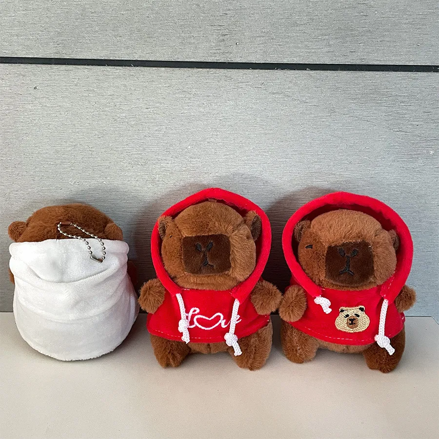 Cute LOVE Sweater Capybara Doll Creative Kappibala Doll Cross-dressing Toys Small Ornaments Keychain Wholesale display picture 7