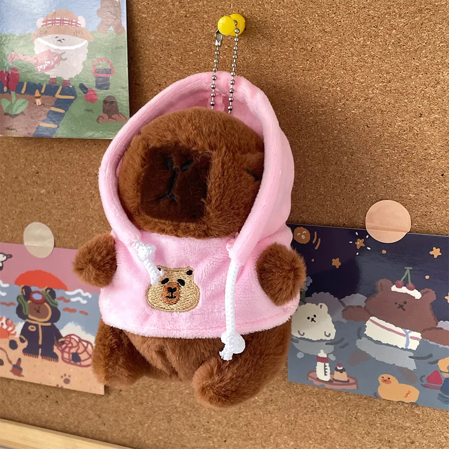 Cute LOVE Sweater Capybara Doll Creative Kappibala Doll Cross-dressing Toys Small Ornaments Keychain Wholesale display picture 8