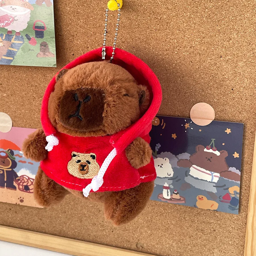 Cute LOVE Sweater Capybara Doll Creative Kappibala Doll Cross-dressing Toys Small Ornaments Keychain Wholesale display picture 9