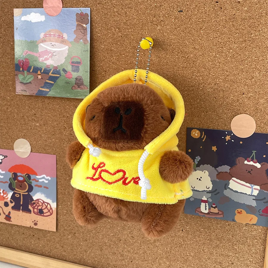 Cute LOVE Sweater Capybara Doll Creative Kappibala Doll Cross-dressing Toys Small Ornaments Keychain Wholesale display picture 13