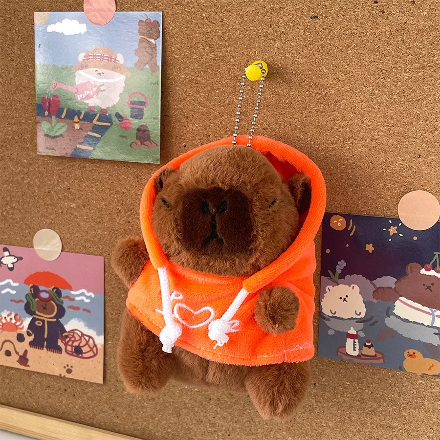 Cute LOVE Sweater Capybara Doll Creative Kappibala Doll Cross-dressing Toys Small Ornaments Keychain Wholesale display picture 19