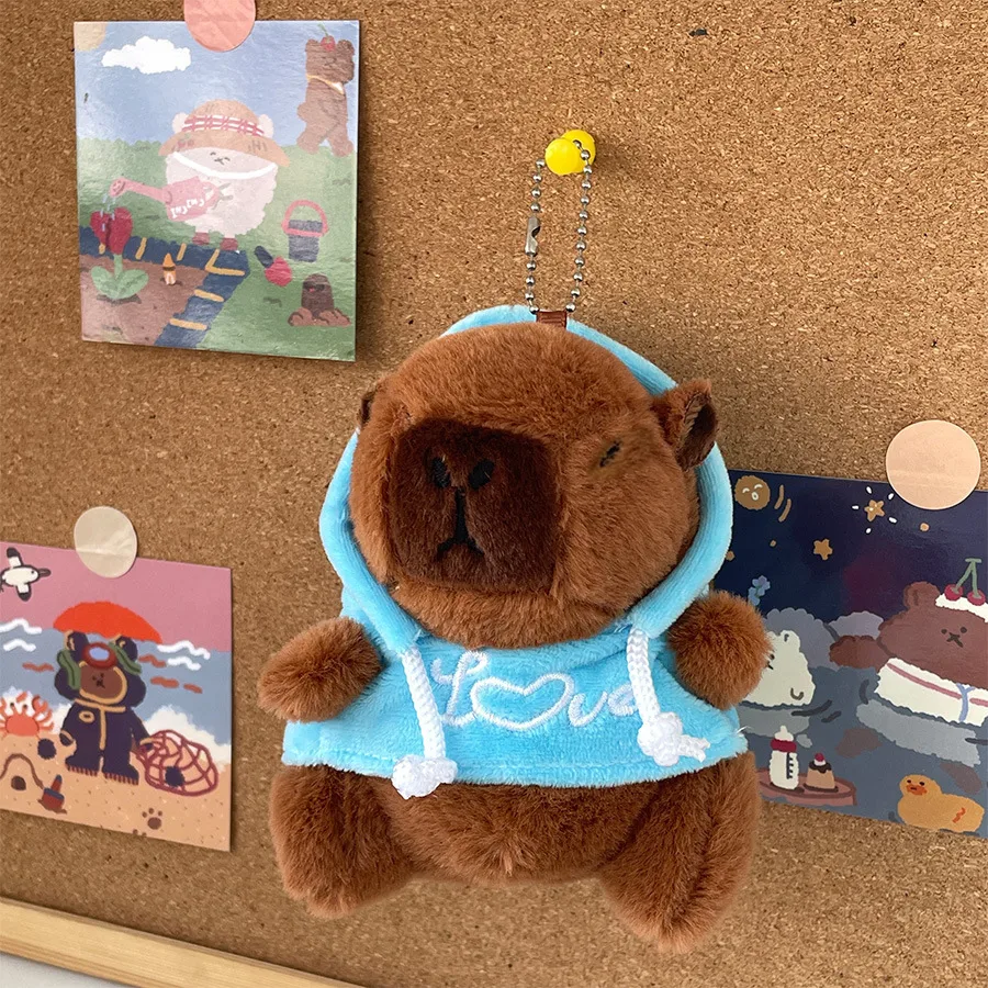 Cute LOVE Sweater Capybara Doll Creative Kappibala Doll Cross-dressing Toys Small Ornaments Keychain Wholesale display picture 20