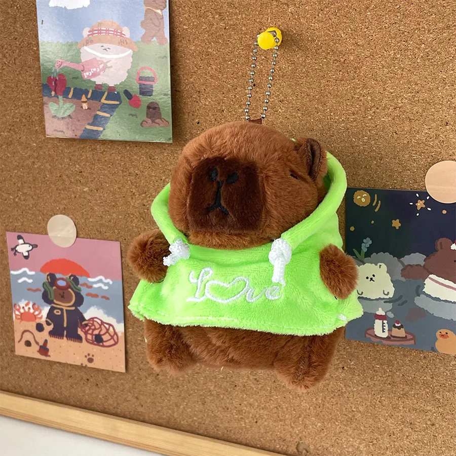 Cute LOVE Sweater Capybara Doll Creative Kappibala Doll Cross-dressing Toys Small Ornaments Keychain Wholesale display picture 21