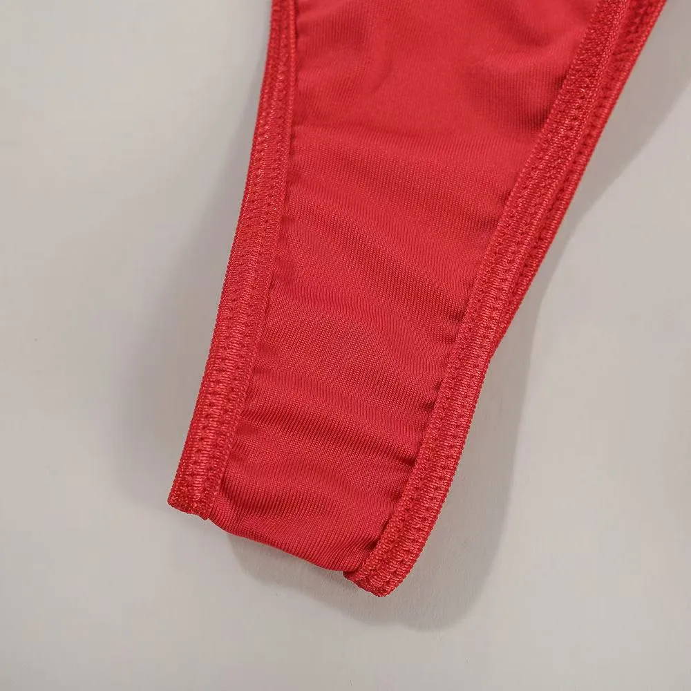 Sexy Underwear New  Foreign Trade Steel Bow Bikini Sexy Hollow Three-point Suit Wholesale Generation display picture 10