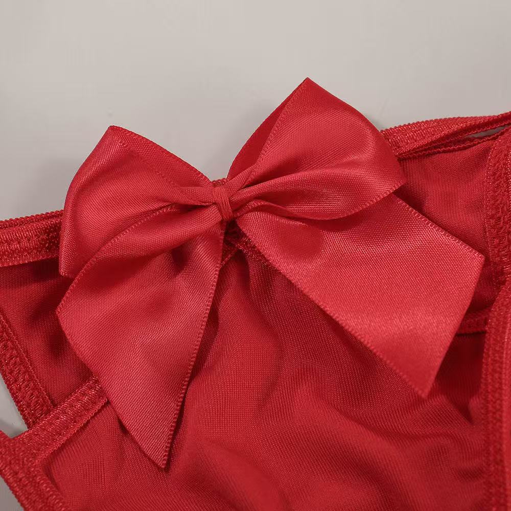 Sexy Underwear New  Foreign Trade Steel Bow Bikini Sexy Hollow Three-point Suit Wholesale Generation display picture 11