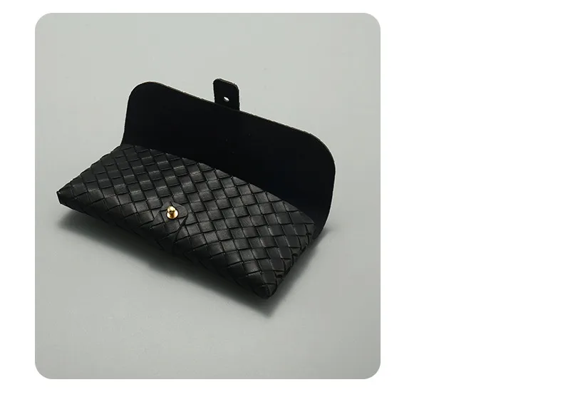 Factory Wholesale Woven Pattern Glasses Box Woven Pattern Nail Buckle Soft Sunglasses Sunglasses Box Can Be Printed LOGO display picture 4