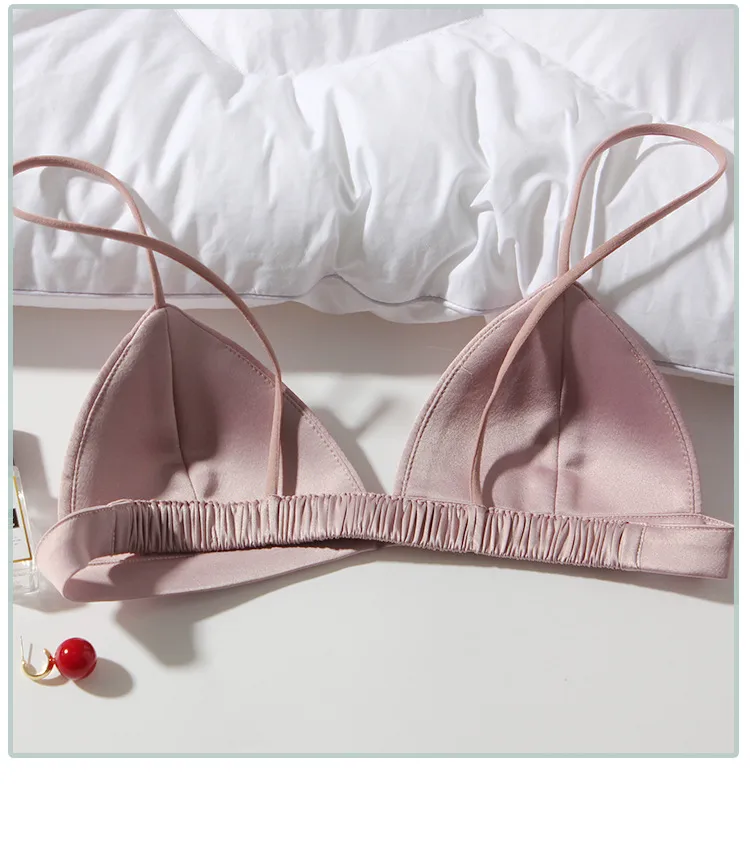 Thin Shoulder Strap Black Small Wrap Bra Beautiful Back Tube Top Sexy Small Bra Stretch Camisole Versatile Underwear Women display picture 13