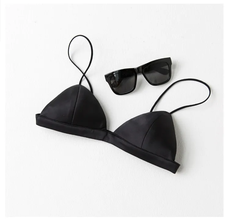 Thin Shoulder Strap Black Small Wrap Bra Beautiful Back Tube Top Sexy Small Bra Stretch Camisole Versatile Underwear Women display picture 16