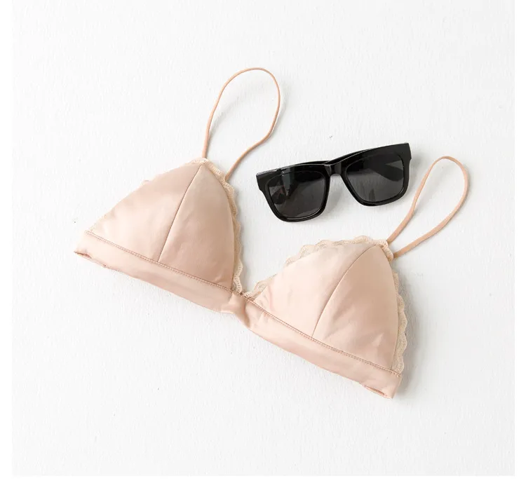 Thin Shoulder Strap Black Small Wrap Bra Beautiful Back Tube Top Sexy Small Bra Stretch Camisole Versatile Underwear Women display picture 25