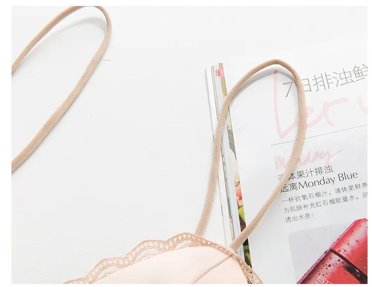 Thin Shoulder Strap Black Small Wrap Bra Beautiful Back Tube Top Sexy Small Bra Stretch Camisole Versatile Underwear Women display picture 31