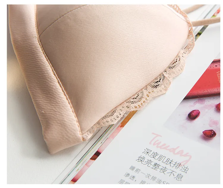 Thin Shoulder Strap Black Small Wrap Bra Beautiful Back Tube Top Sexy Small Bra Stretch Camisole Versatile Underwear Women display picture 32
