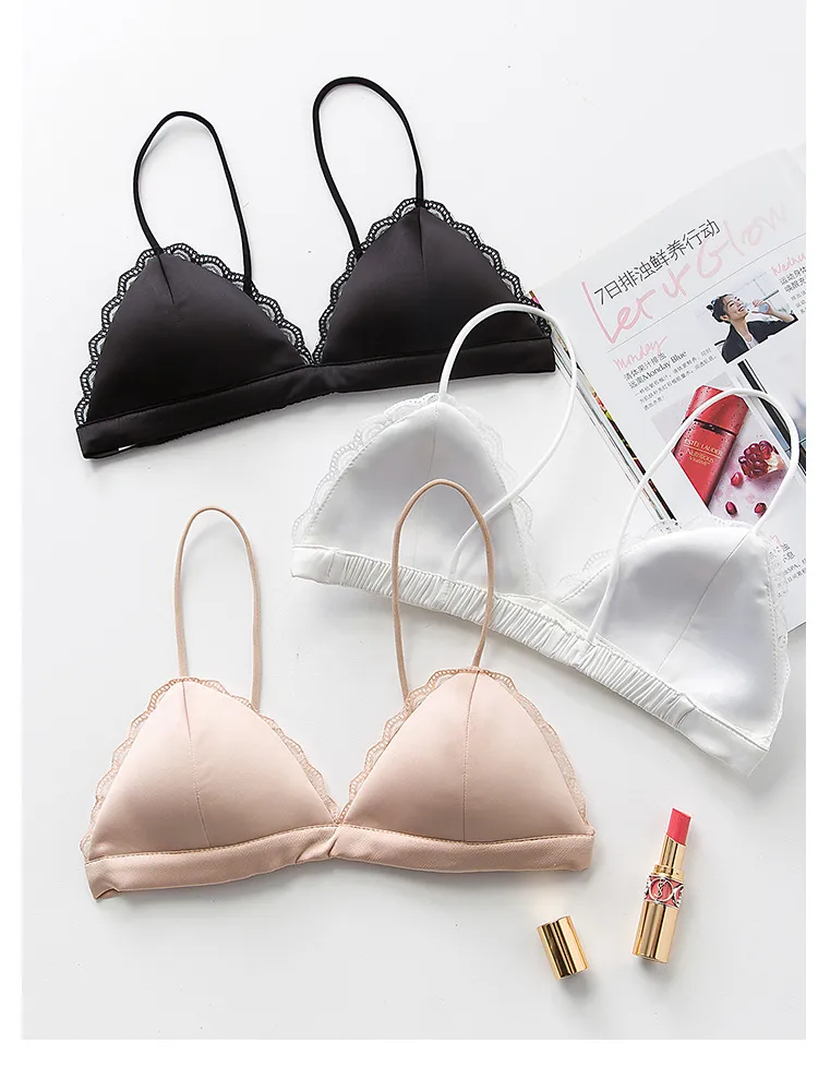 Thin Shoulder Strap Black Small Wrap Bra Beautiful Back Tube Top Sexy Small Bra Stretch Camisole Versatile Underwear Women display picture 35