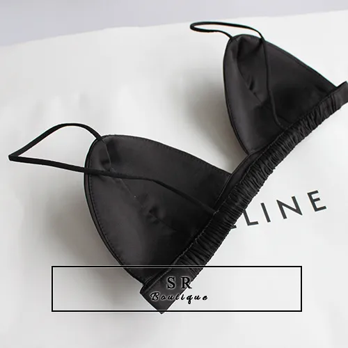 Thin Shoulder Strap Black Small Wrap Bra Beautiful Back Tube Top Sexy Small Bra Stretch Camisole Versatile Underwear Women display picture 36