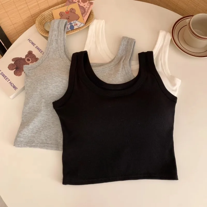 A Generation Of Hair With Chest Pad Vest Women Summer Joker Short Hot Girls Exposed Umbilical Sexy Bottoming Vest Women Wholesale display picture 7