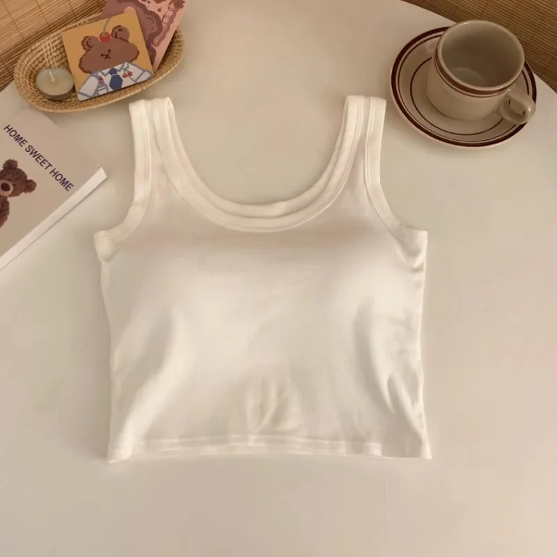 A Generation Of Hair With Chest Pad Vest Women Summer Joker Short Hot Girls Exposed Umbilical Sexy Bottoming Vest Women Wholesale display picture 8