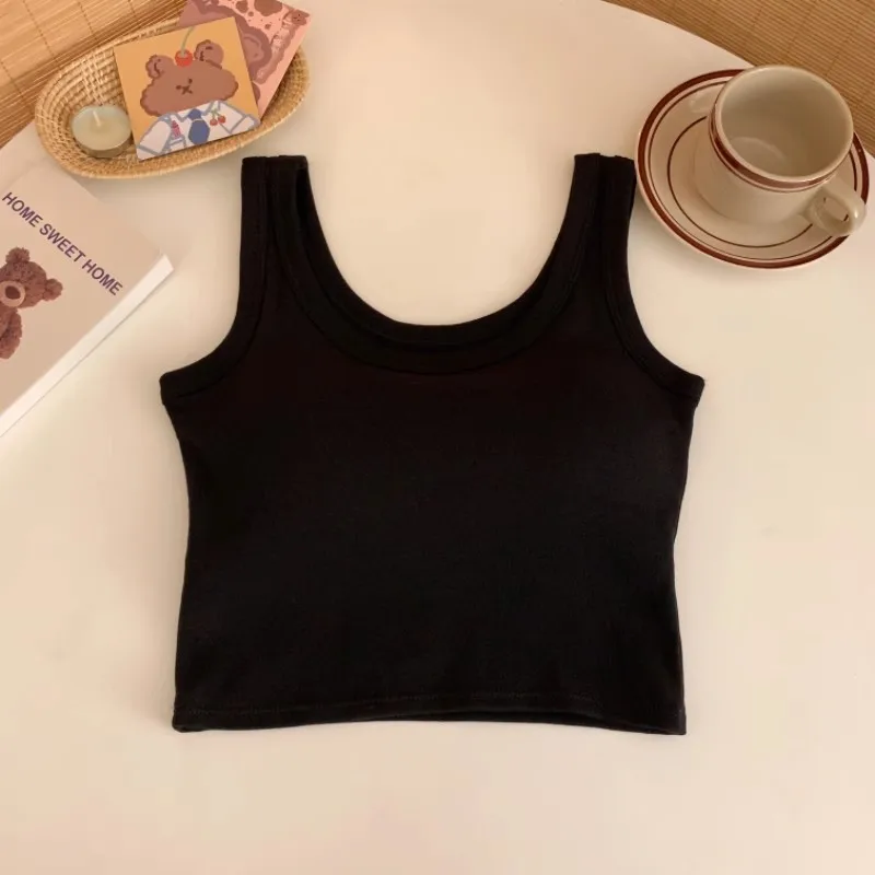A Generation Of Hair With Chest Pad Vest Women Summer Joker Short Hot Girls Exposed Umbilical Sexy Bottoming Vest Women Wholesale display picture 9