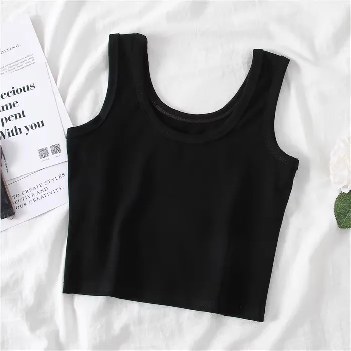 A Generation Of Hair With Chest Pad Vest Women Summer Joker Short Hot Girls Exposed Umbilical Sexy Bottoming Vest Women Wholesale display picture 14