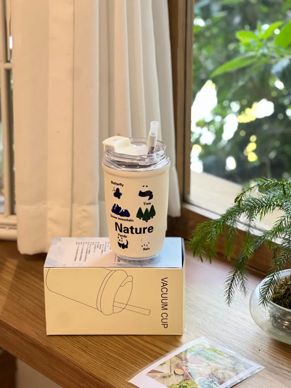 Cute Hand-painted Winter Cat Stainless Steel Thermos Cute Cartoon High Color Value Straw Straw Water Cup display picture 3