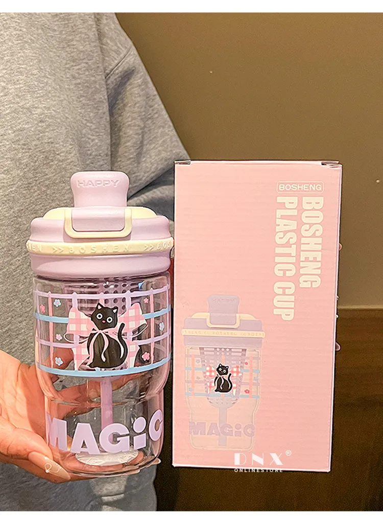 Summer Water Cup Girls High Color Value Cute Coffee Cup With Tea Warehouse Double Drinking Sippy Cup Students With Cup New display picture 7