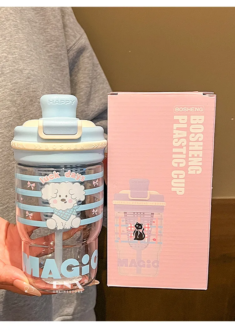 Summer Water Cup Girls High Color Value Cute Coffee Cup With Tea Warehouse Double Drinking Sippy Cup Students With Cup New display picture 8