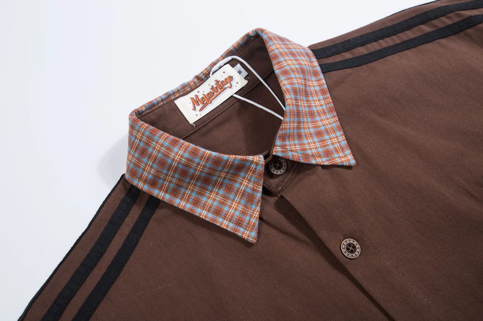 Jiayiku Men's  New American Antique Cleanfit Fashion Brand Embroidered Couple's Short-sleeved Shirt For Men And Women display picture 7