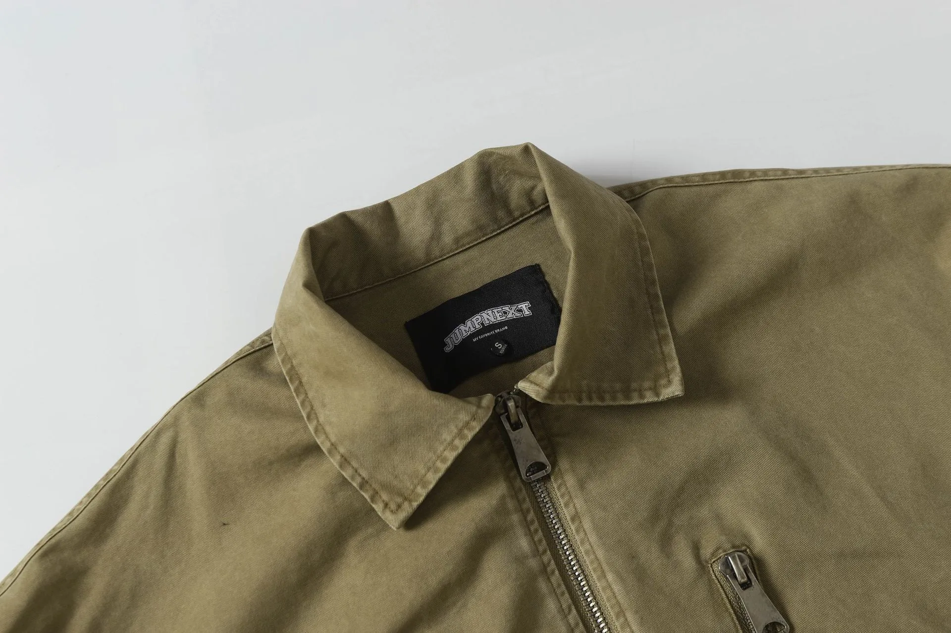 Jiayi Library Men's  Spring American Locomotive Wind Vintage Heavy Flying Jacket Water Washing Tooling Jacket display picture 12