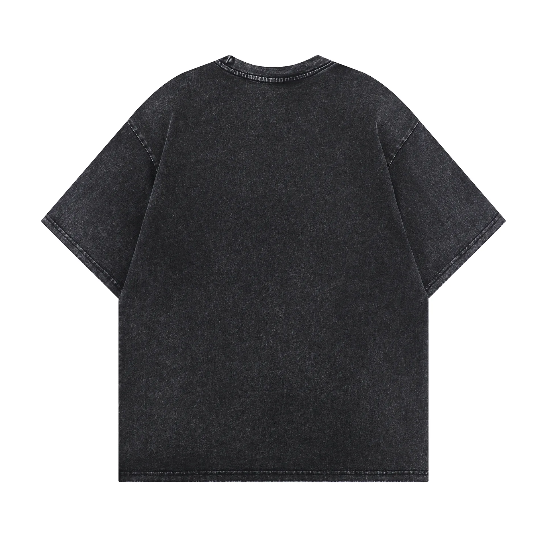 Jiayiku Fashion Brand  Summer New American Style Antique Fun Printed Washed T-Shirt Loose Couples Short-sleeved T-shirt display picture 6