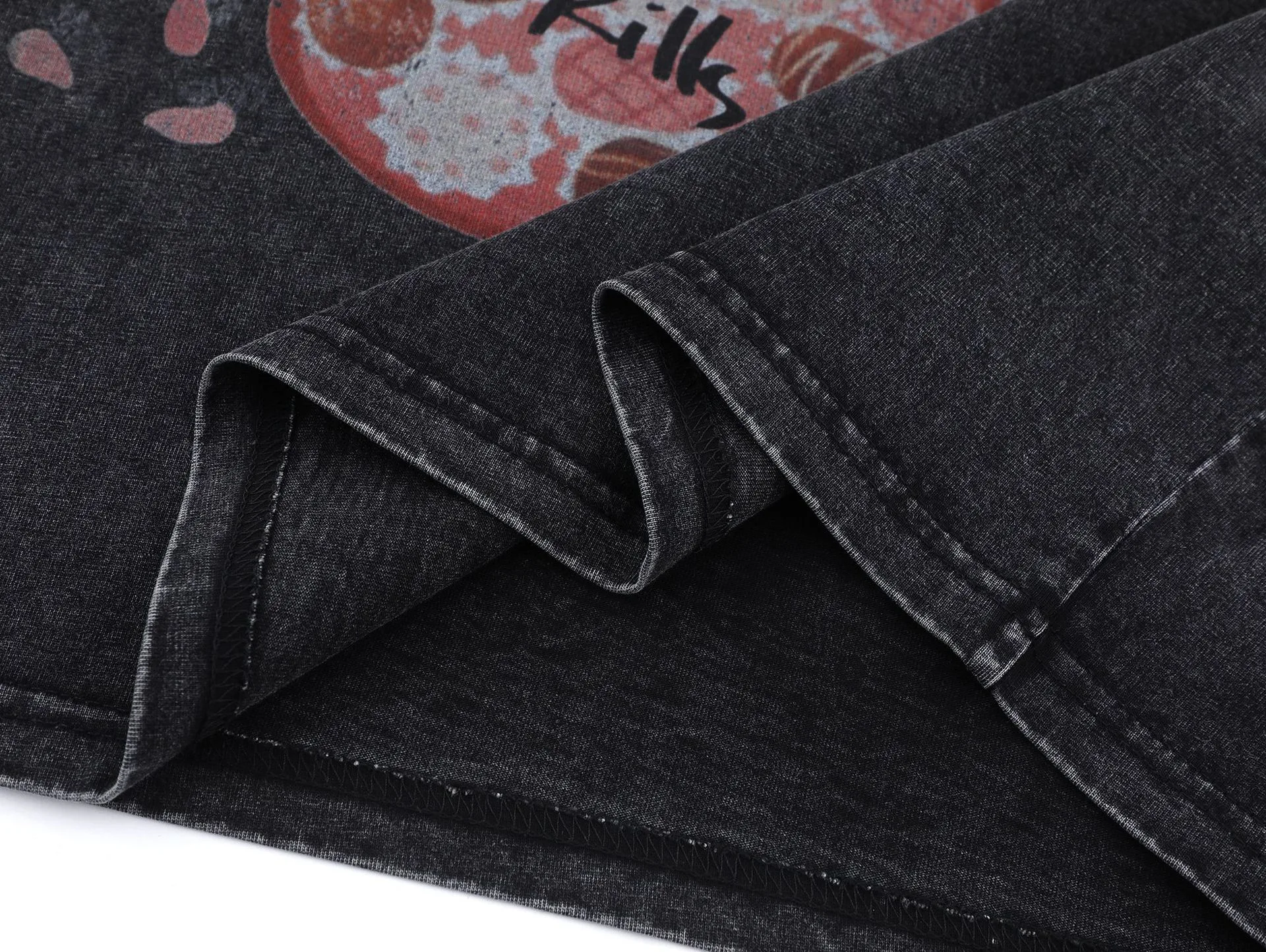 Jiayiku Fashion Brand  Summer New American Style Antique Fun Printed Washed T-Shirt Loose Couples Short-sleeved T-shirt display picture 11