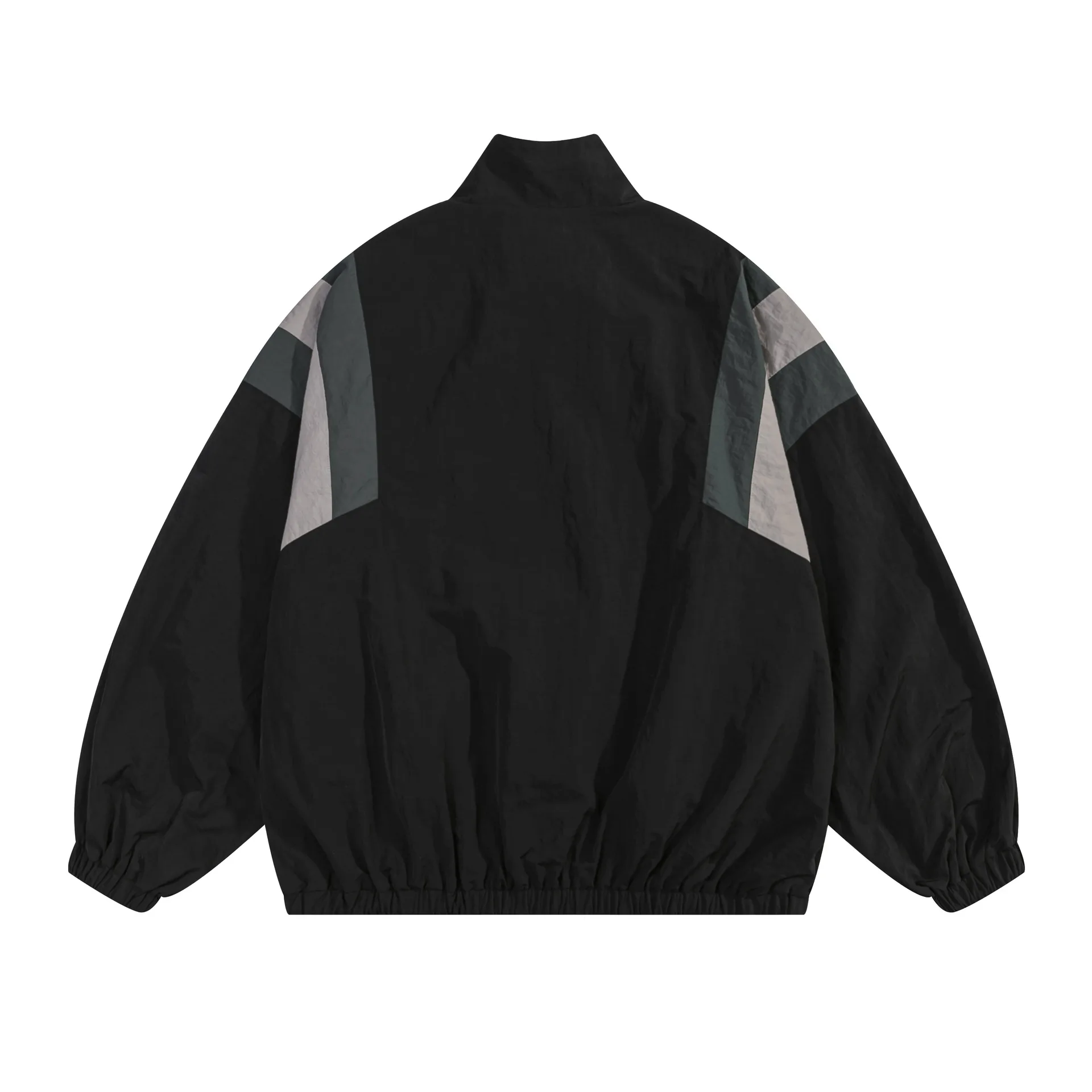 Jiayiku Fashion Brand  Spring American Retro Deconstruction Contrast Color School Uniform Jacket Loose Rustic Jacket Coat Couple display picture 6