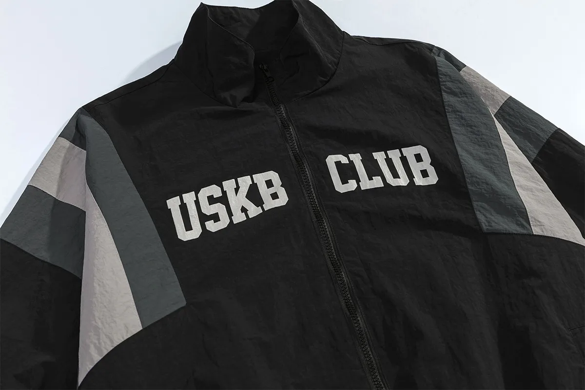 Jiayiku Fashion Brand  Spring American Retro Deconstruction Contrast Color School Uniform Jacket Loose Rustic Jacket Coat Couple display picture 9