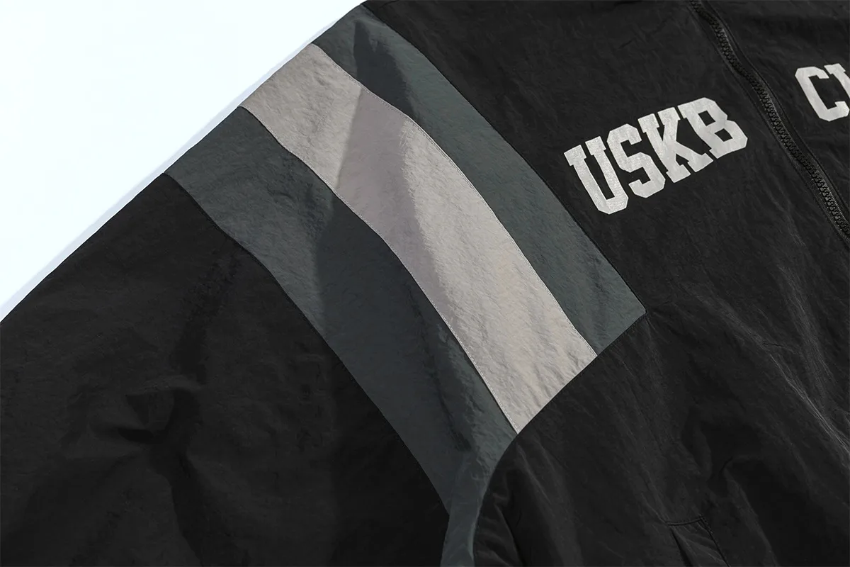 Jiayiku Fashion Brand  Spring American Retro Deconstruction Contrast Color School Uniform Jacket Loose Rustic Jacket Coat Couple display picture 10