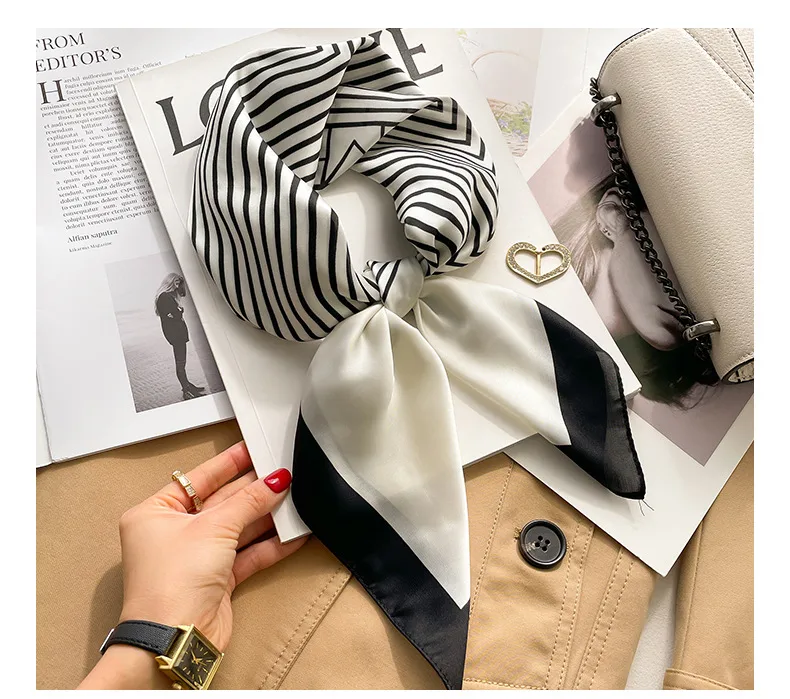 70 Silk Scarf Neck Small Square Scarf New Wave Dot Silk Scarf Small Scarf High-grade Small Scarf For Women display picture 2