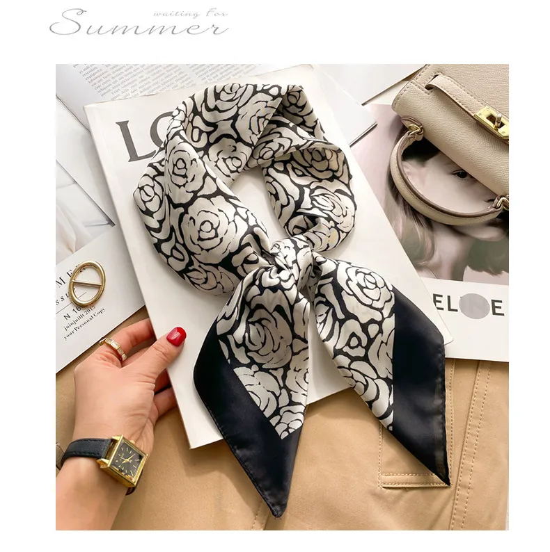 70 Silk Scarf Neck Small Square Scarf New Wave Dot Silk Scarf Small Scarf High-grade Small Scarf For Women display picture 4